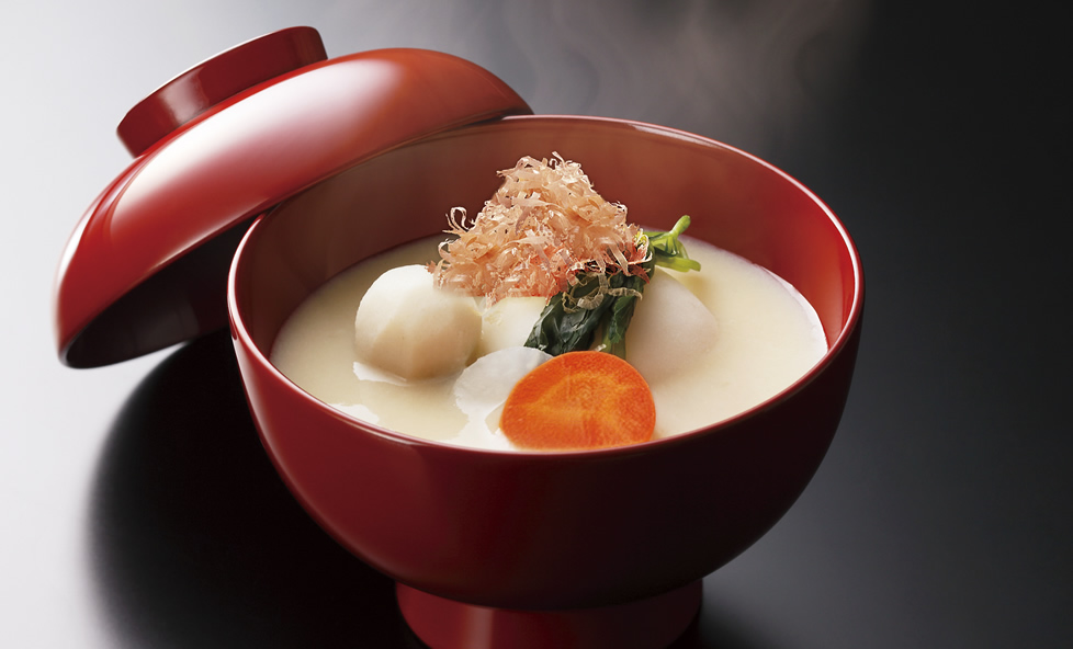 京都ではお雑煮に白味噌が使われることが多い
